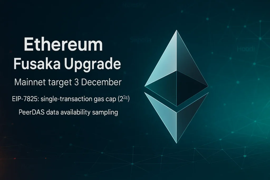 Ethereum “Fusaka” upgrade enters final testing