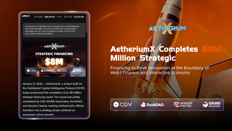 Morgan Web3 Labs Ltd Commentary on AetheriumX’s $8 Million Strategic Financing